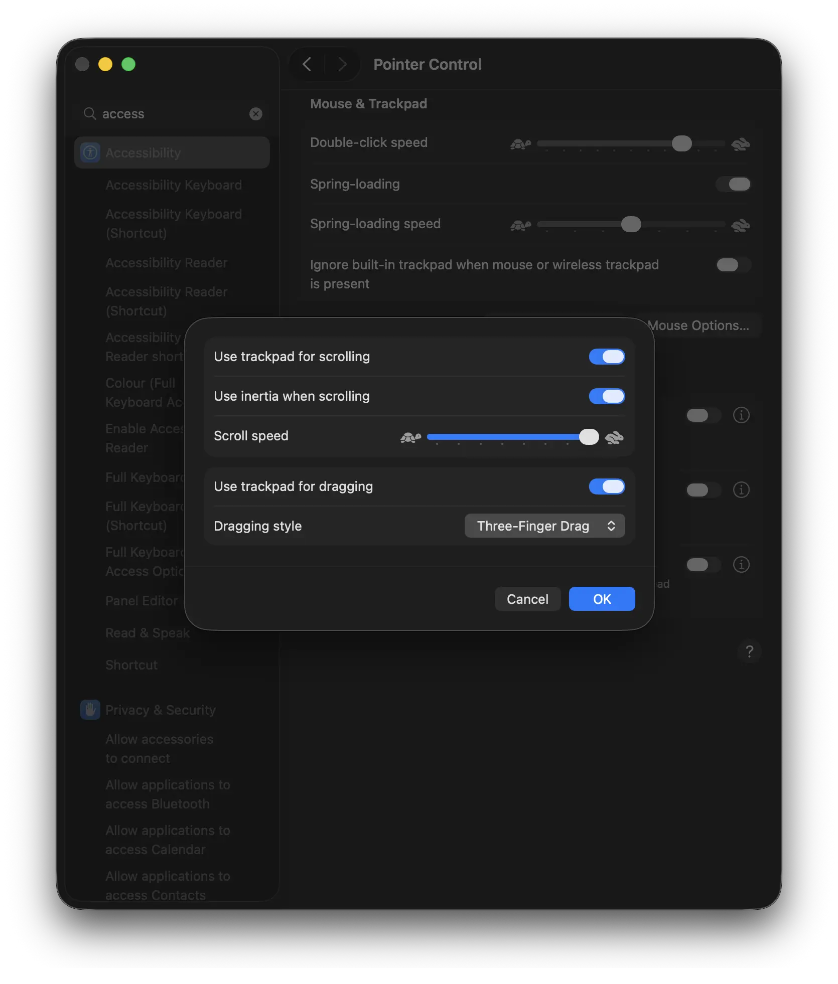 Enable 3-finger dragging in macOS